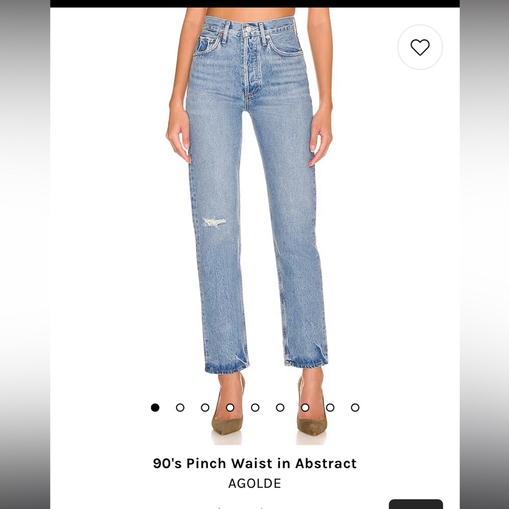 Agolde Women's 90's Pinch Waist Jeans in Light Blue
